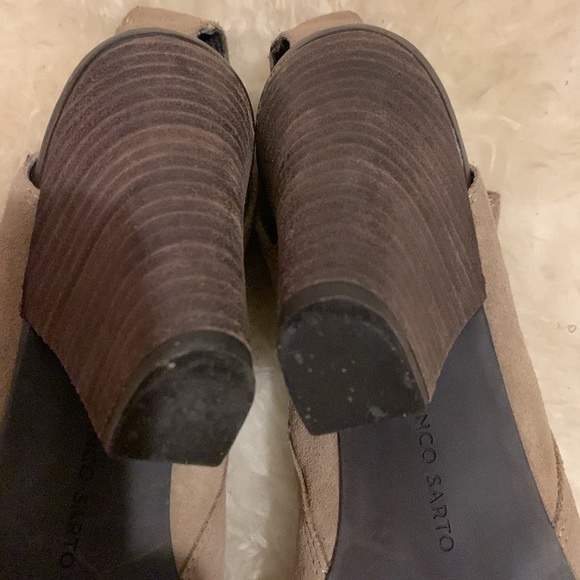 Franco Sarto Open-Toe Suede Booties - Picture 4 of 5